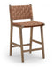 Entwine - Vegan Leather Upholstered Counter Stool - Painted Brown - Simple Home Plus