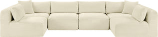 Shaggy - 6 Piece Modular U-Shaped Armless Sectional - Simple Home Plus