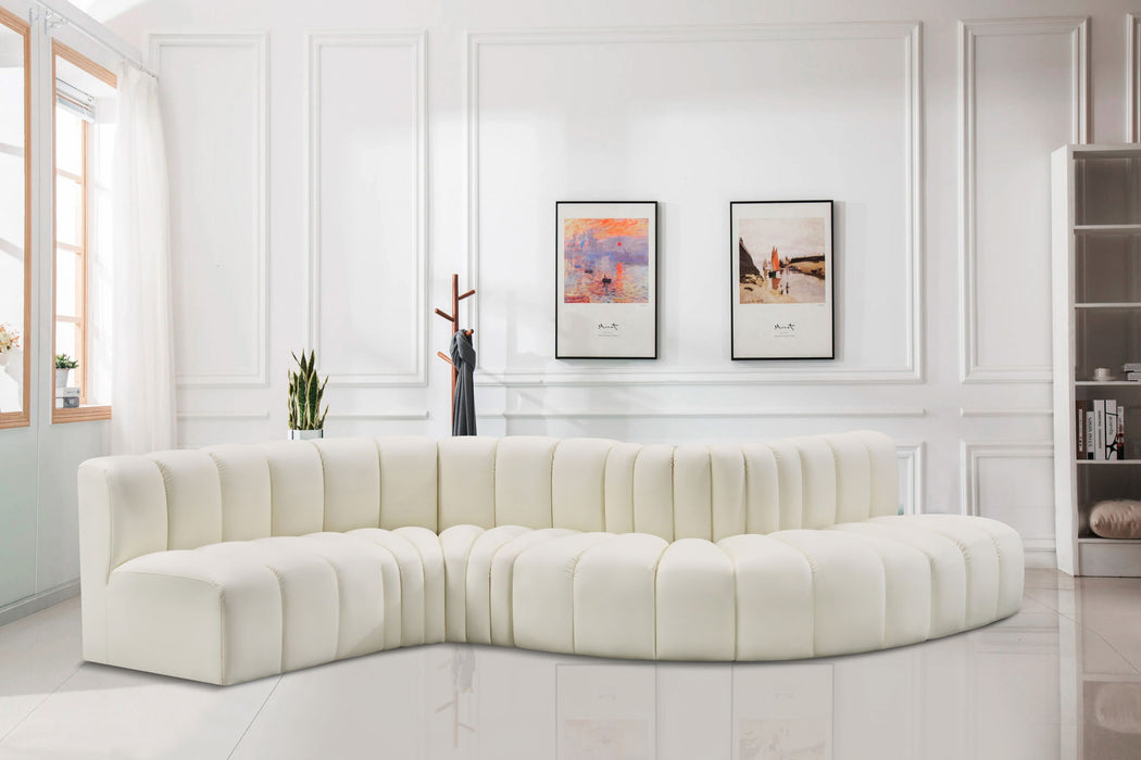 Arc - Faux Leather 6 Piece Curved Modular Sofa - Simple Home Plus