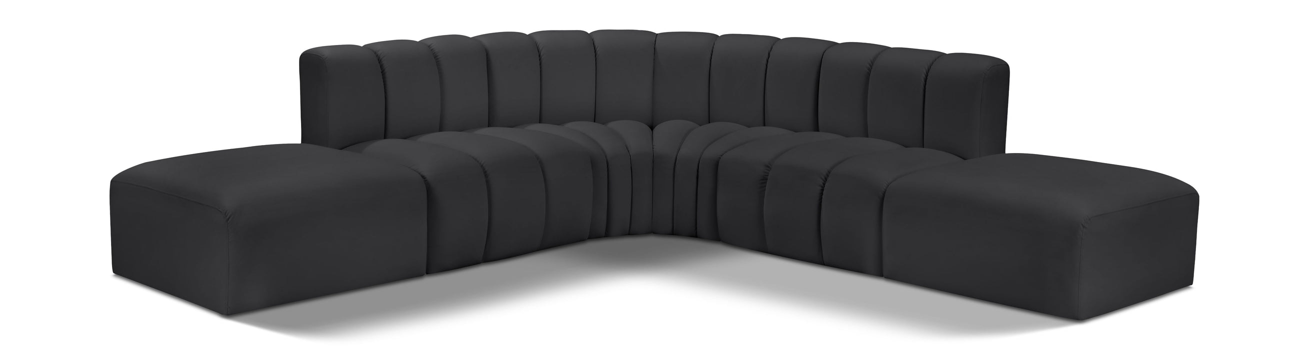 Arc - Faux Leather 6 Piece Corner Modular Sofa - Simple Home Plus