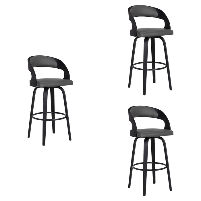 Shelly - 26" Counter Height Swivel Bar Stool With Black Frame - Simple Home Plus