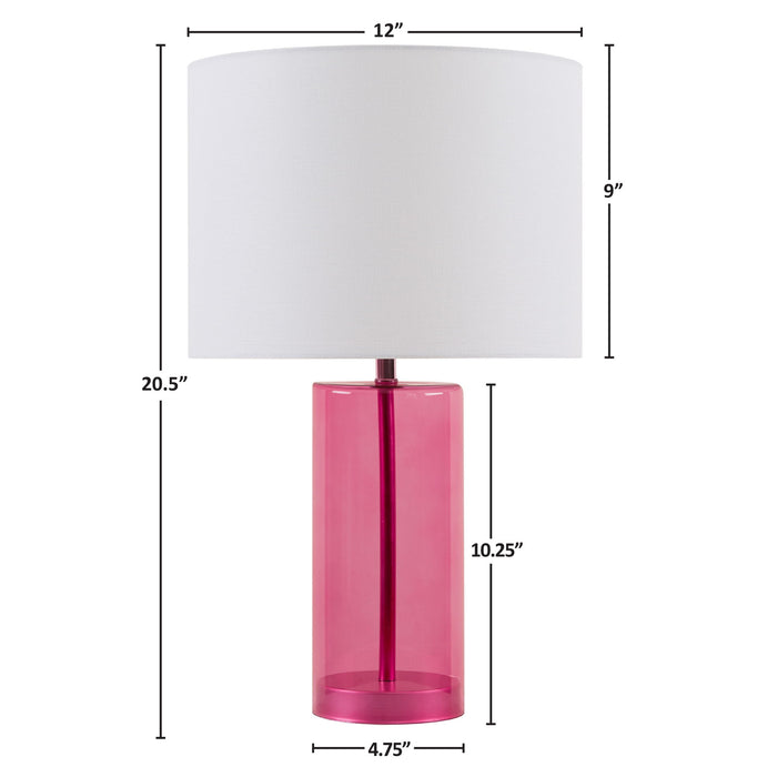 Neonova - Glass Table Lamp - Pink - Simple Home Plus