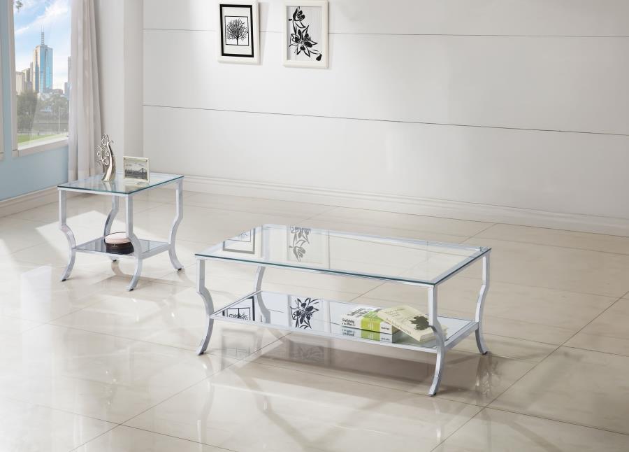 Saide - Glass Top Coffee And End Table Set - Simple Home Plus