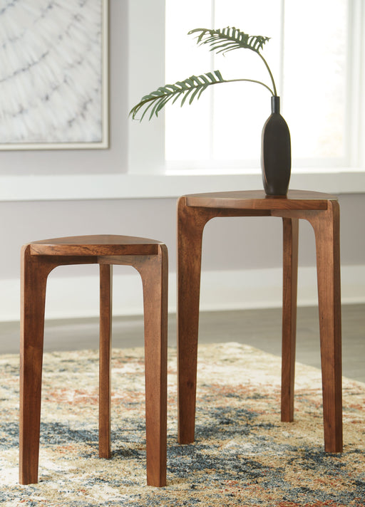 Brynnleigh - Medium Brown - Accent Table Set (Set of 2) - Simple Home Plus