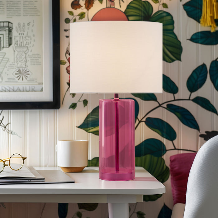 Neonova - Glass Table Lamp - Pink - Simple Home Plus