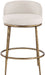 Ferro - Upholstered Counter Stool With Brushed Gold Base - Simple Home Plus