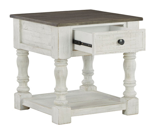 Havalance - White / Gray - Square End Table - Simple Home Plus