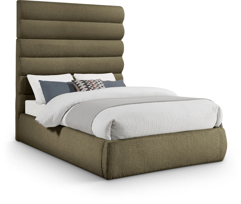Adam - Boucle Fabric Bed With 70.5" Headboard - Simple Home Plus