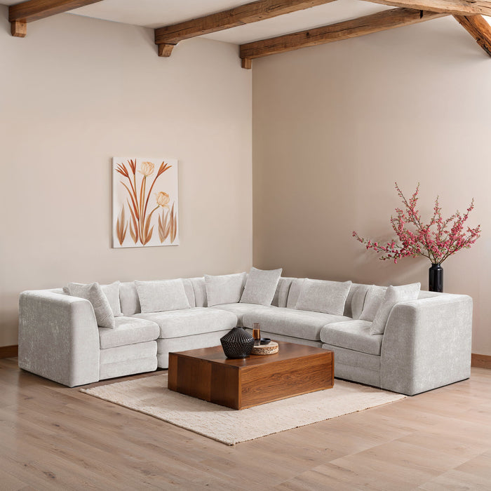 Stellar - 5 Piece Upholstered Modular Sectional - Simple Home Plus