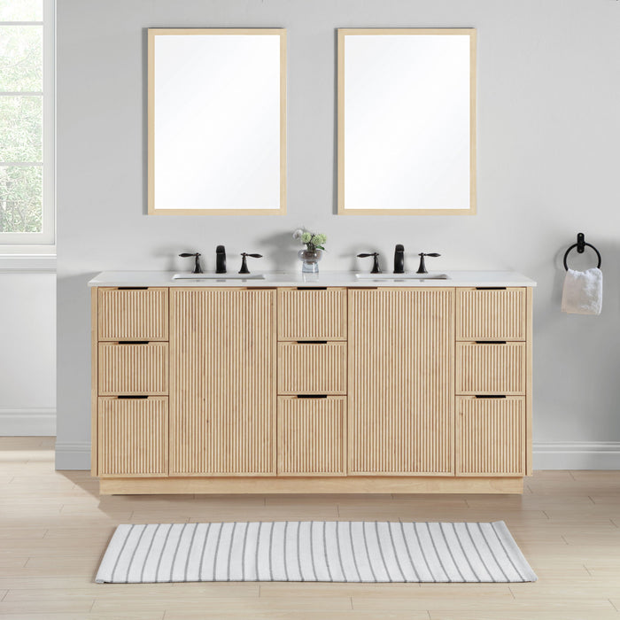 Willard - Engineered Stone And Solid Wood Bathroom Vanity - Simple Home Plus