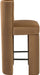 Zuno - Velvet Performance Fabric Upholstered Counter Stool (Set of 2) - Saddle - Simple Home Plus