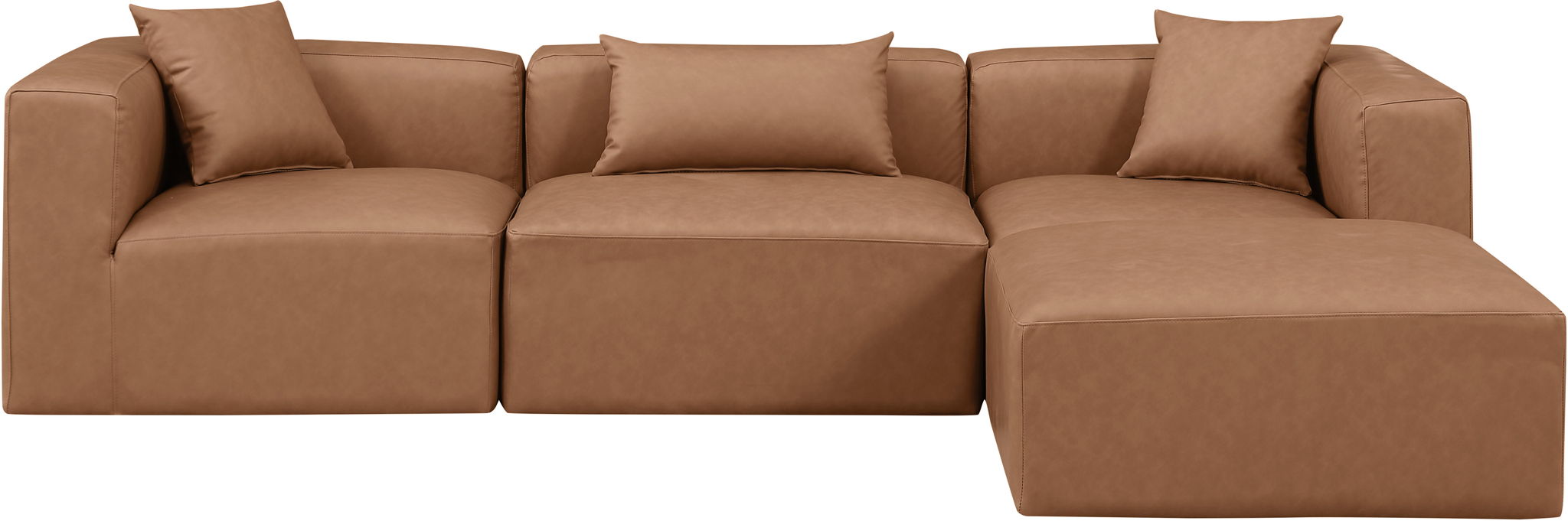 Cube - 4 Piece Modular Sectional With Chaise - Simple Home Plus