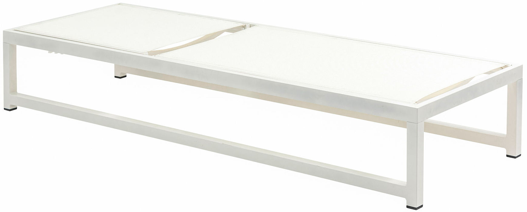 Maldives - Water Resistant Outdoor Patio Adjustable Sun Chaise Lounge Chair With White Base - Simple Home Plus