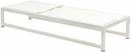 Maldives - Water Resistant Outdoor Patio Adjustable Sun Chaise Lounge Chair With White Base - Simple Home Plus
