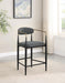 Tina - Metal Counter Height Bar Stool With Upholstered Back And Seat (Set of 2) - Simple Home Plus
