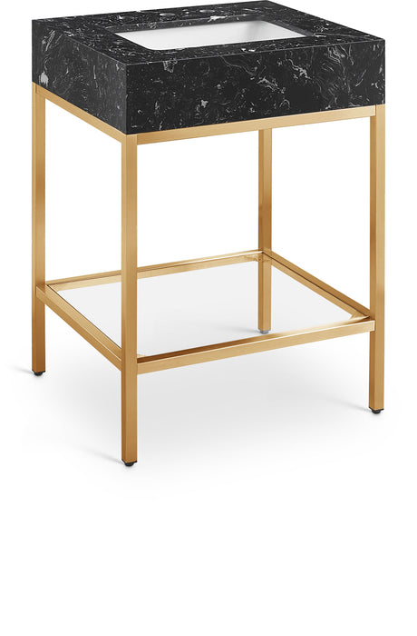 Marmo - Engineered Marble Bathroom Vanity With Gold Base - Simple Home Plus