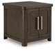 Breckington - Dark Brown - Rectangular 2-door End Table - Simple Home Plus