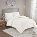 Veronica - King 3 Piece Tufted Floral Duvet Cover Set - Off White - Simple Home Plus