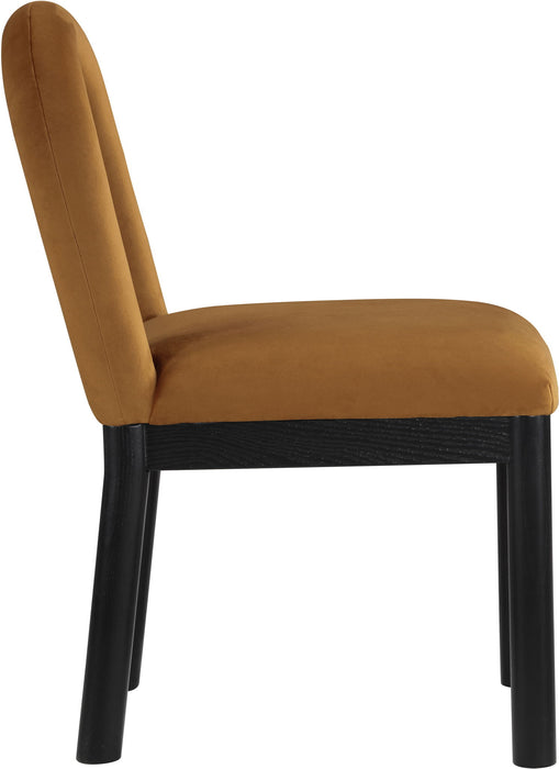 Conrad - Velvet Dining Chair With Black Legs - Simple Home Plus