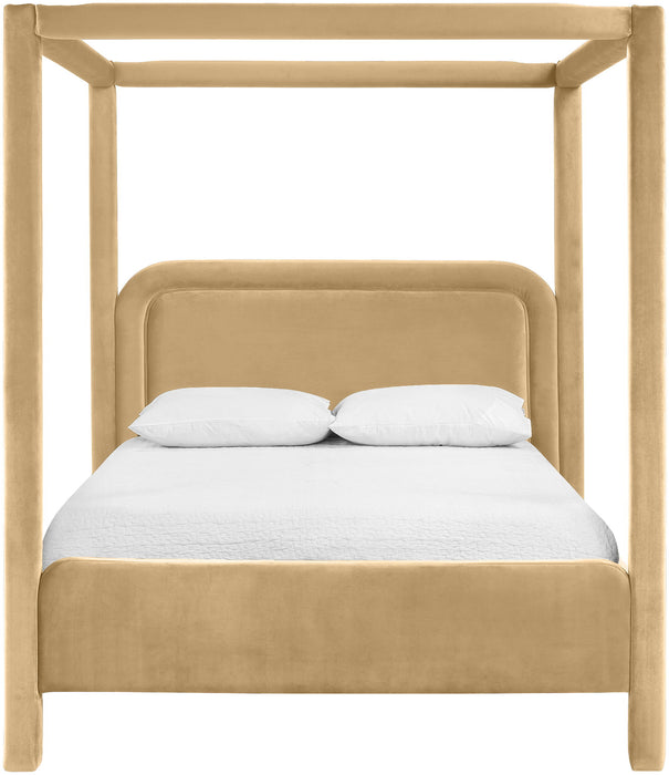 Salina - Velvet Upholstered Bed - Simple Home Plus