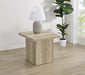 Devar - Square Engineered Wood End Table - Distressed Pine - Simple Home Plus