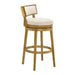 Noely - Modern Farmhouse Swivel Wood Bar Height Kitchen Bar Stool - Simple Home Plus