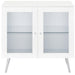 Nieta - 2 Door Engineered Wood Accent Cabinet - White High Gloss - Simple Home Plus