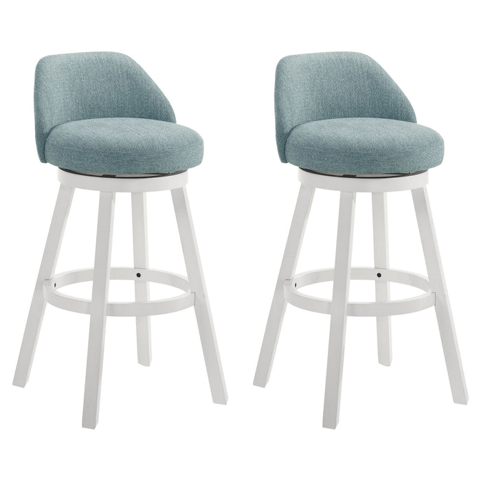Erika - Modern Transitional Swivel Wood Bar Height Kitchen Bar Stool - Simple Home Plus