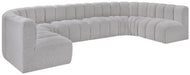 Arc - Boucle Fabric 8 Piece Modular Sofa - Simple Home Plus