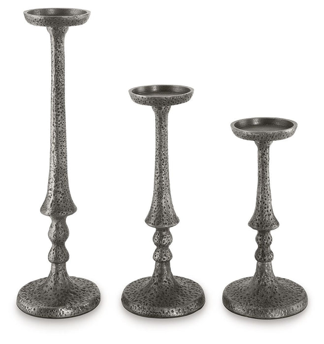 Eravell - Pewter Finish - Candle Holder Set (Set of 3) - Simple Home Plus