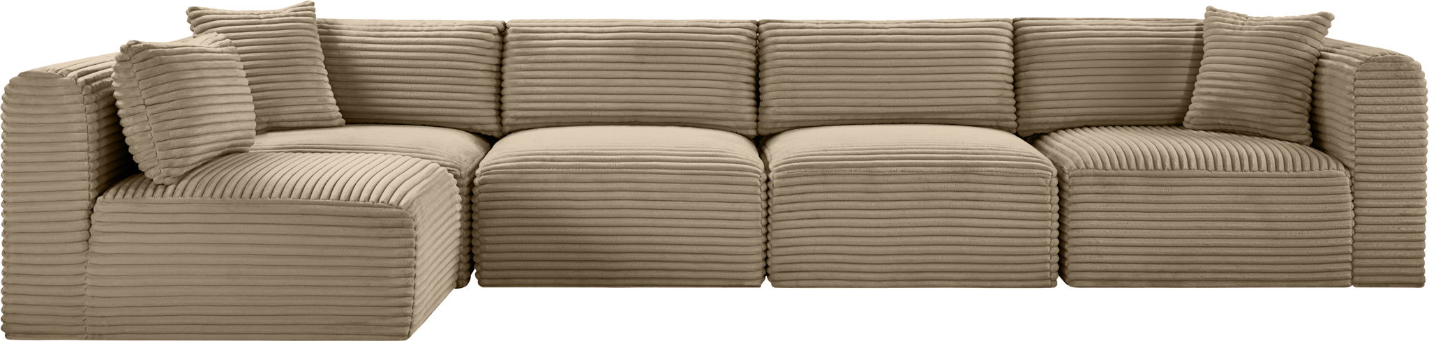 Shaggy - Fabric 5 Piece Modular Sectional - Simple Home Plus
