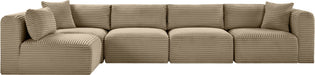 Shaggy - Fabric 5 Piece Modular Sectional - Simple Home Plus