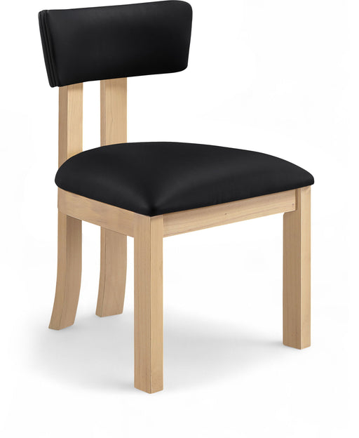 Lavrin - Vegan Leather Dining Side Chair (Set of 2) - Natural Base - Simple Home Plus