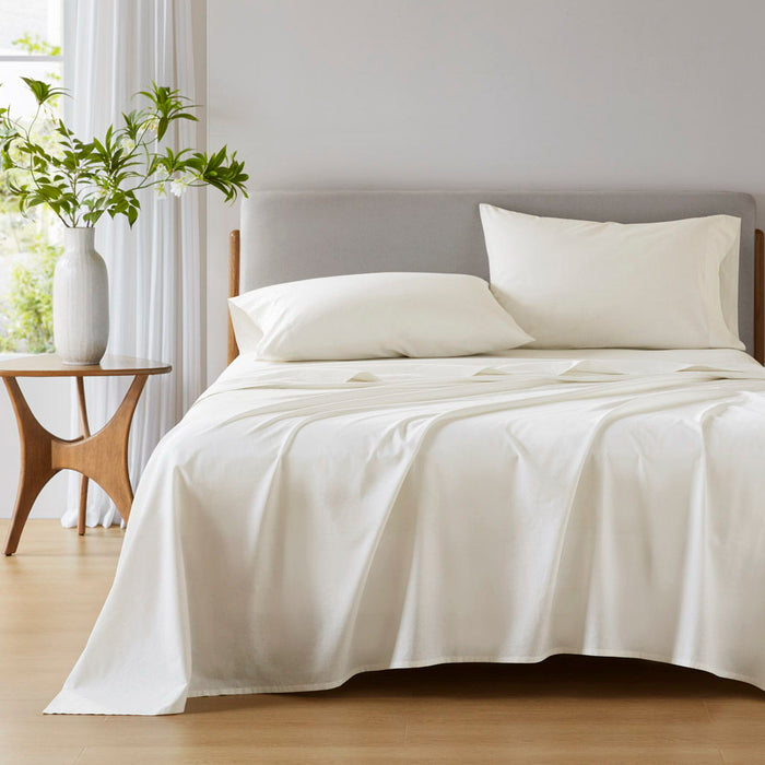 Cotton 144TC - California King Solid Sheet Set - Ivory - Simple Home Plus