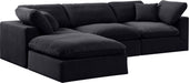 Comfy - 4 Piece Velvet Modular Sectional With Chaise - Simple Home Plus