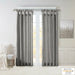 Emilia - 95" Twist Tab Lined Window Curtain - Charcoal - Simple Home Plus