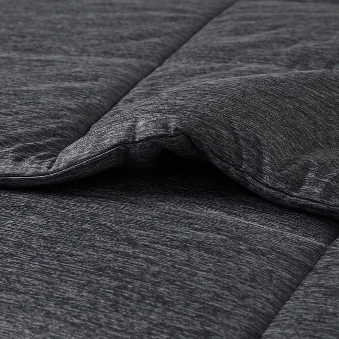 Comfort Cool Jersey Knit - Oversized Down Alternative Queen Comforter - Black - Simple Home Plus