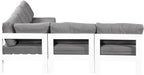 Nizuc - Outdoor Patio 5 Piece Modular Sectional With White Frame - Simple Home Plus
