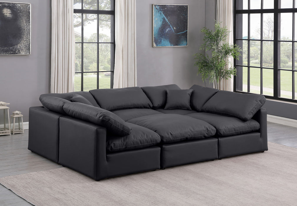 Indulge - Faux Leather 6 Piece Modular Sectional - Simple Home Plus