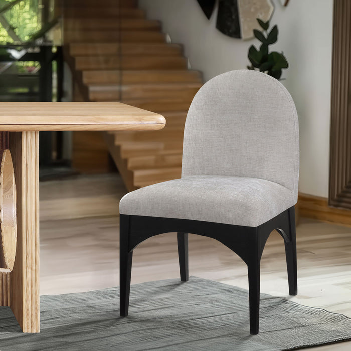 Waldorf - Chenille Dining Side Chair With Black Legs - Simple Home Plus