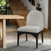 Waldorf - Chenille Dining Side Chair With Black Legs - Simple Home Plus