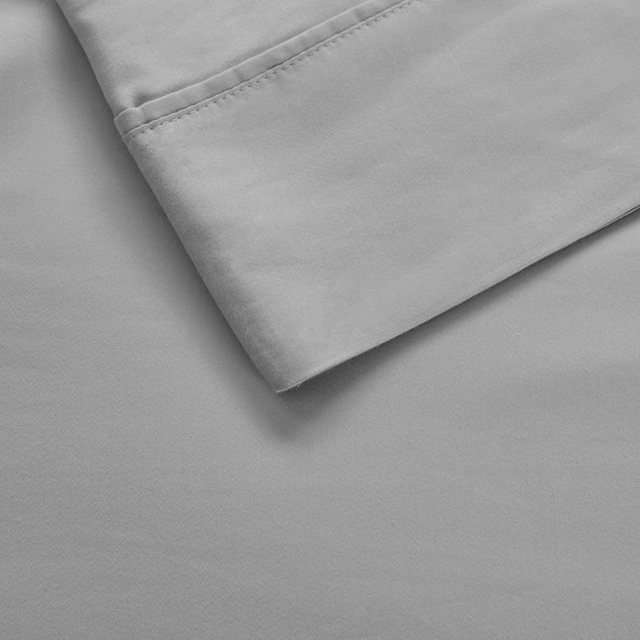 1000 Thread Count - Queen HeiQ Smart Temperature Blend 4 Piece Sheet Set - Gray - Simple Home Plus
