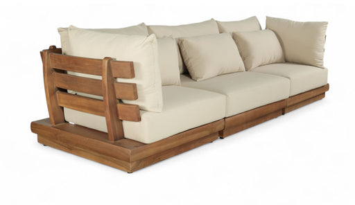 Mirella - 3 Piece Water Resistant Fabric Upholstered Outdoor Patio Modular Sofa - Simple Home Plus