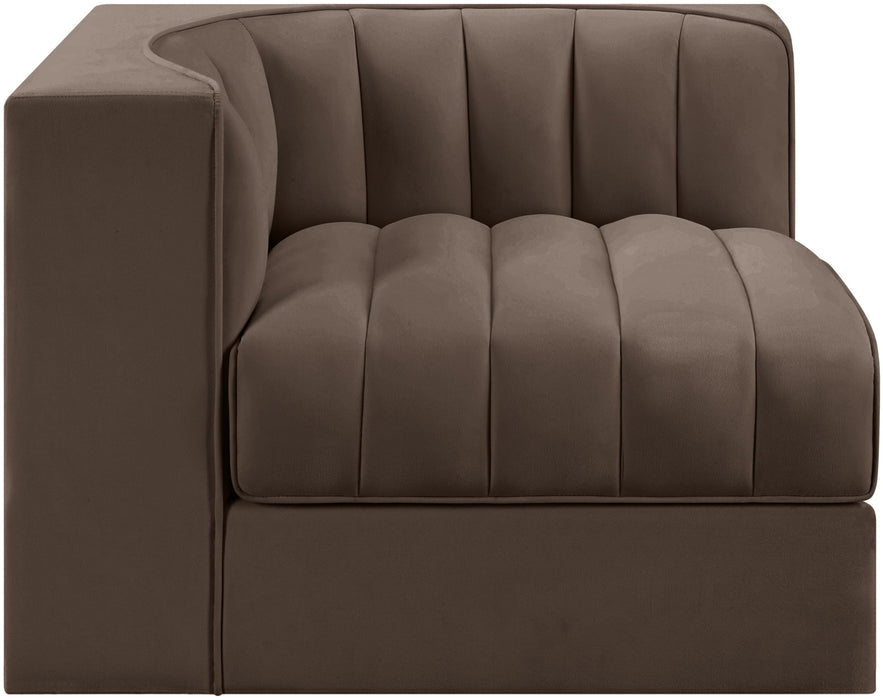 Rummi - Velvet Performance Fabric Upholstered Modular Corner Chair - Simple Home Plus