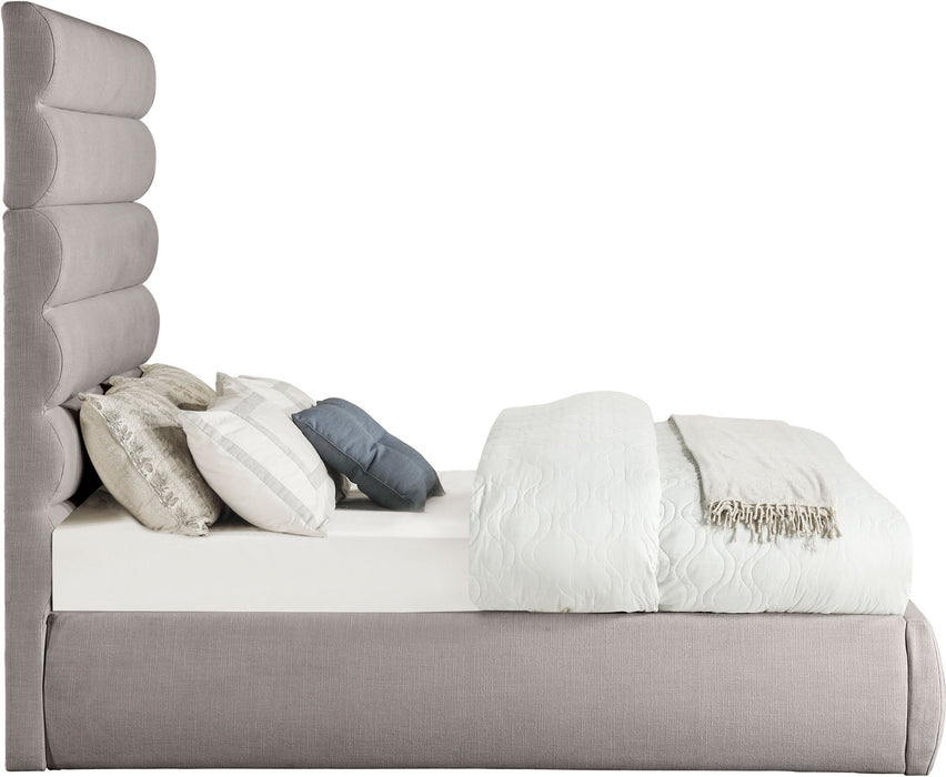 Adam - Linen Fabric Bed With 70.5" Headboard - Simple Home Plus