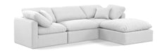 Indulge - Linen 4 Piece Modular Sectional With Chaise - White - Simple Home Plus