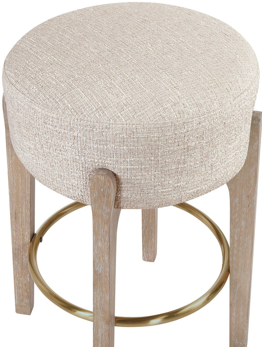 Torino - Backless Counter Stool With Brushed Natural Base (Set of 2) - Simple Home Plus