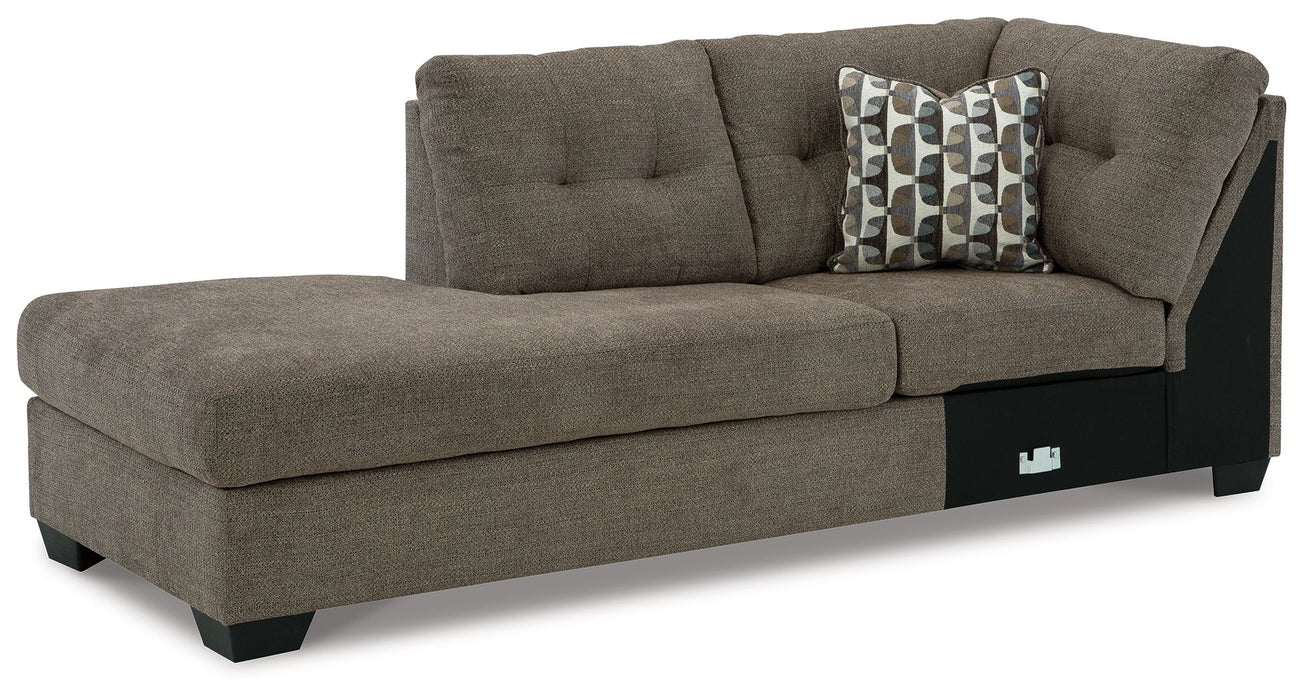 Mahoney - Laf Corner Chaise - Chocolate - Simple Home Plus