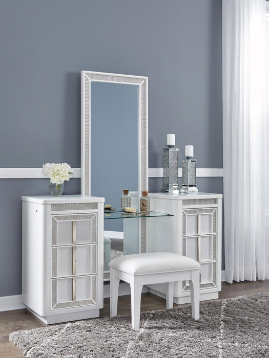 Chalanna - Vanity With Mirror - White - Simple Home Plus
