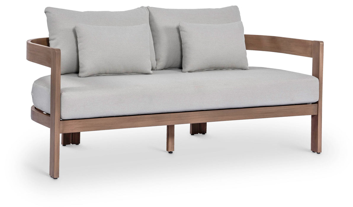 Newport - Water Resistant Fabric 65" Upholstered Outdoor Patio Loveseat - Simple Home Plus